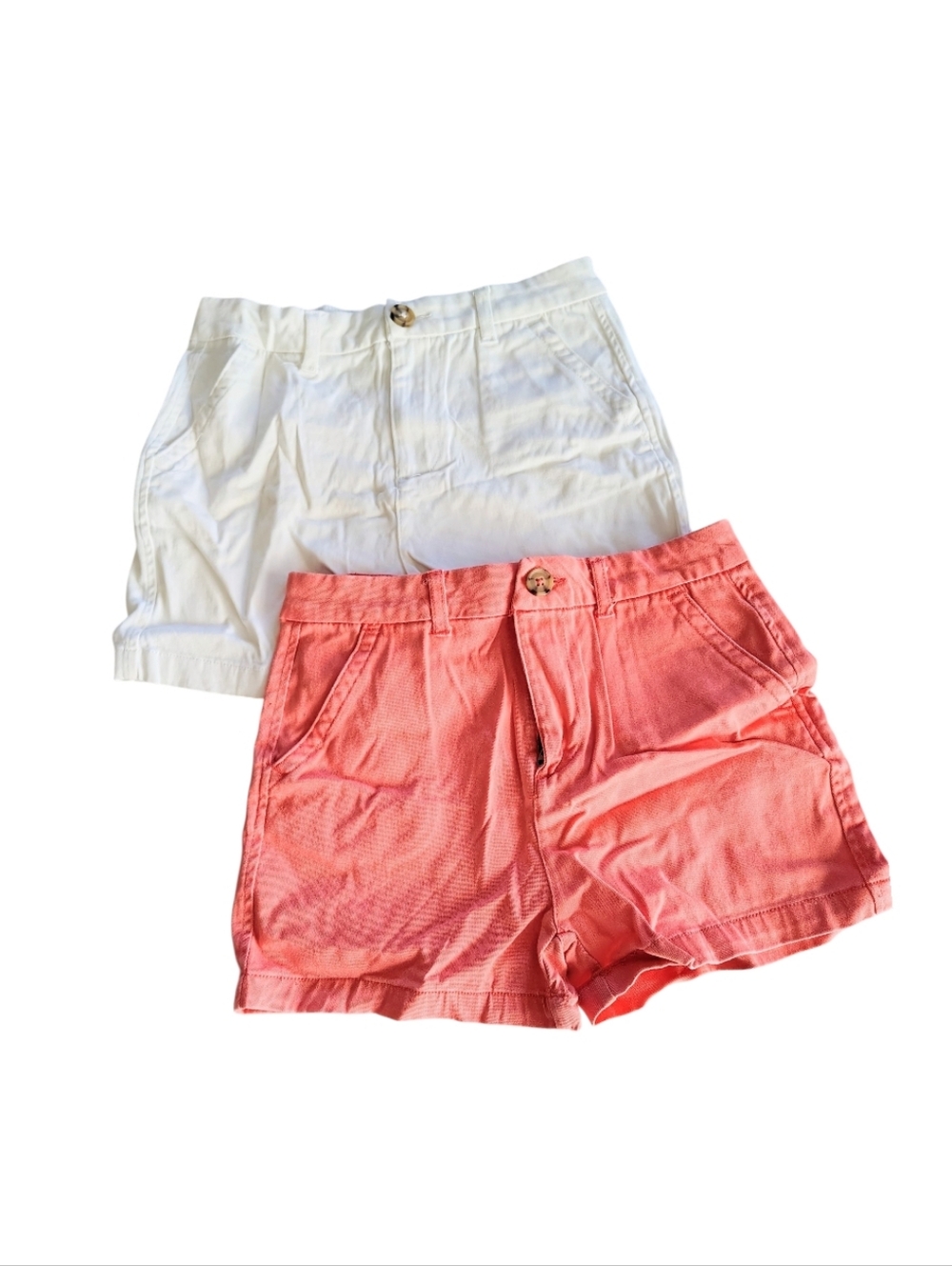 Copper Key Cotton Coral and White Khaki Shorts Bundle Set Size 12 Girls